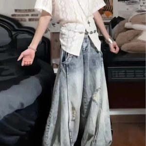 Vintage Balloon Wide-Leg Jeans - Y2K Outfits for Women, Cute & Trendy