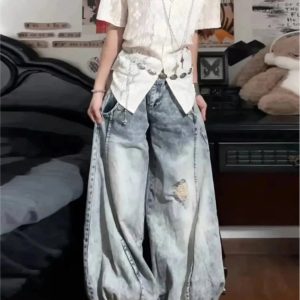 Vintage Balloon Wide-Leg Jeans - Y2K Outfits for Women, Cute & Trendy