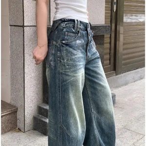 Vintage Fade Wide-Leg Jeans - Y2K Outfits for Women, Cute & Aesthetic