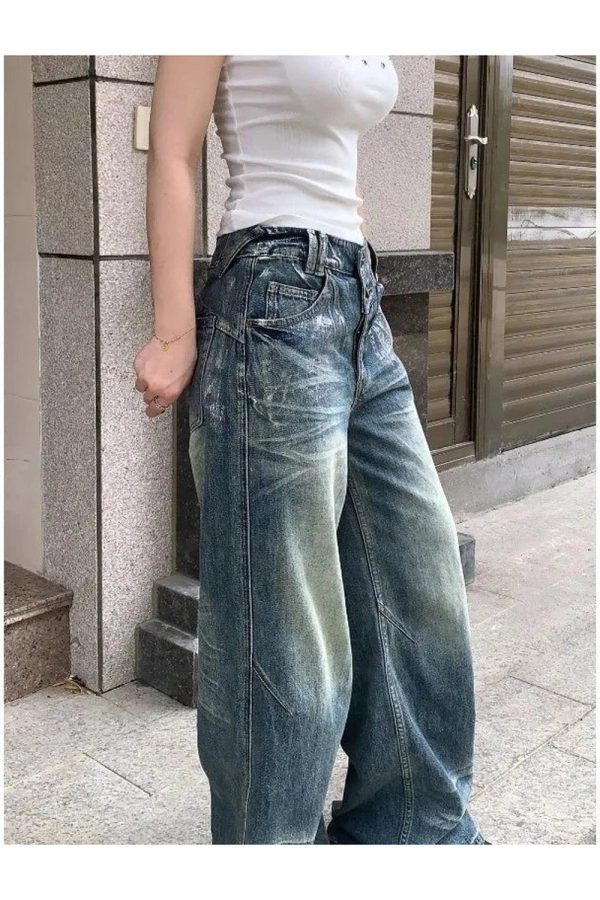 Vintage Fade Wide-Leg Jeans - Y2K Outfits for Women, Cute & Aesthetic