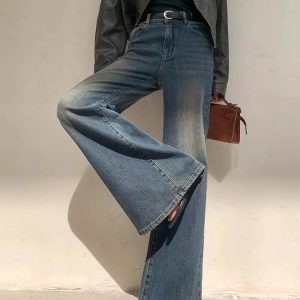 Vintage Horizon Flare Jeans - Y2K Outfits for Women, Retro Style Fashion