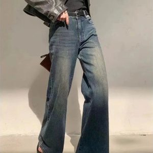 Vintage Horizon Flare Jeans - Y2K Outfits for Women, Retro Style Fashion