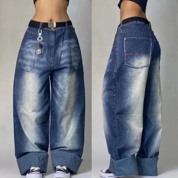 Vintage Washed Baggy Jeans - Y2K Outfits for Women, Cute & Aesthetic