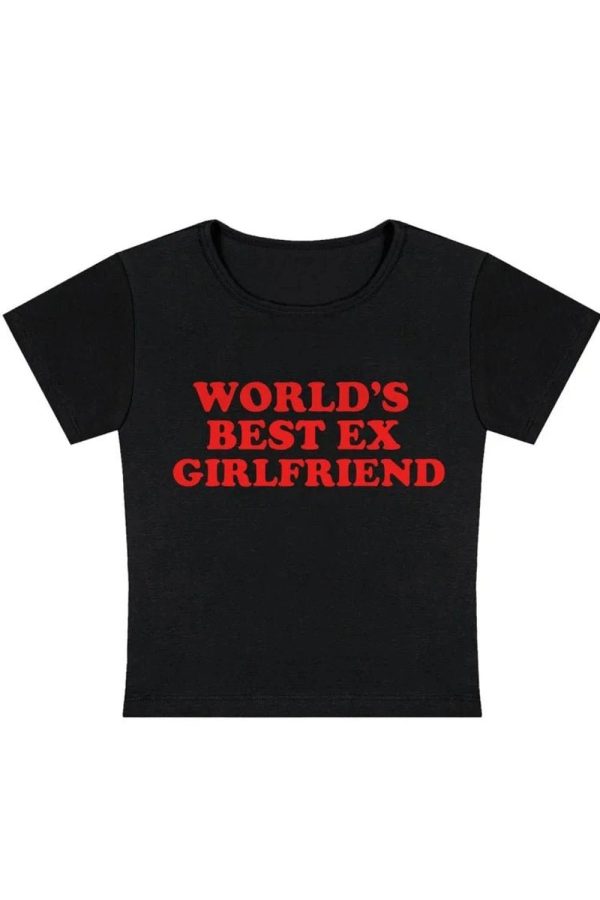 World's Best Ex Girlfriend Slogan Top | Trendy Y2K Outfits for Women