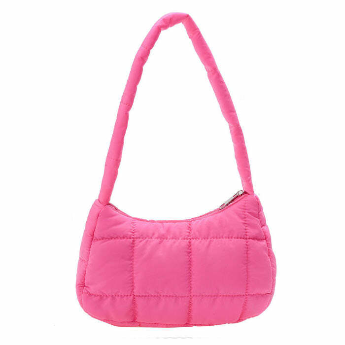 Y2K Puffer Baguette Bag - Trendy Y2K Outfits for Women & Girls